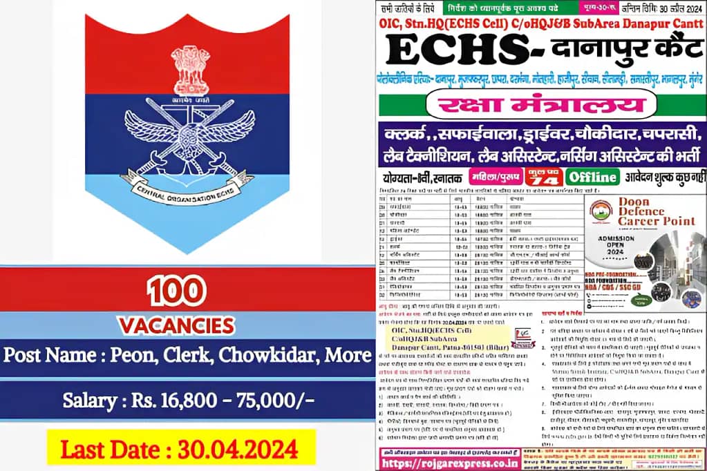 ECHS Danapur Recruitment 2024