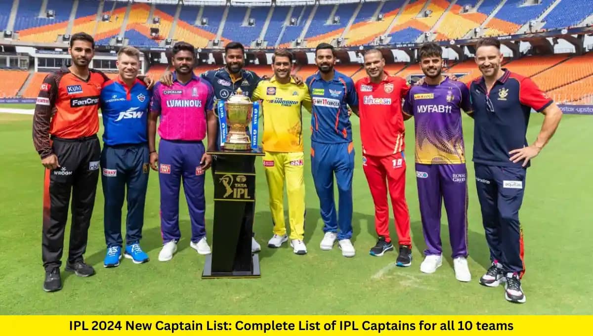 IPL 2024 New Captain List Complete List of IPL Captains for all 10 teams