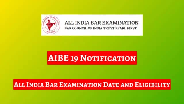 AIBE 19 Notification 2024