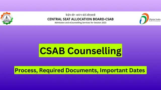 CSAB Counseling 2024, Process, Required Documents, Important Dates