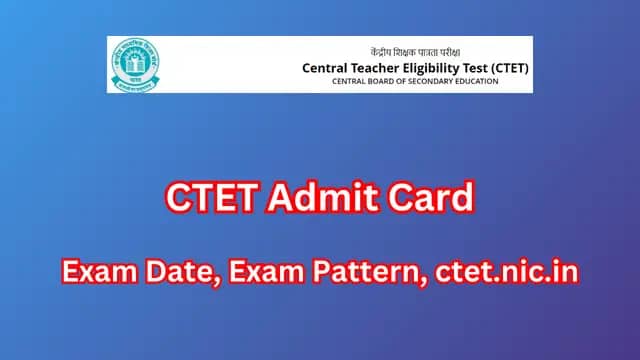 CTET Admit Card 2024 Link